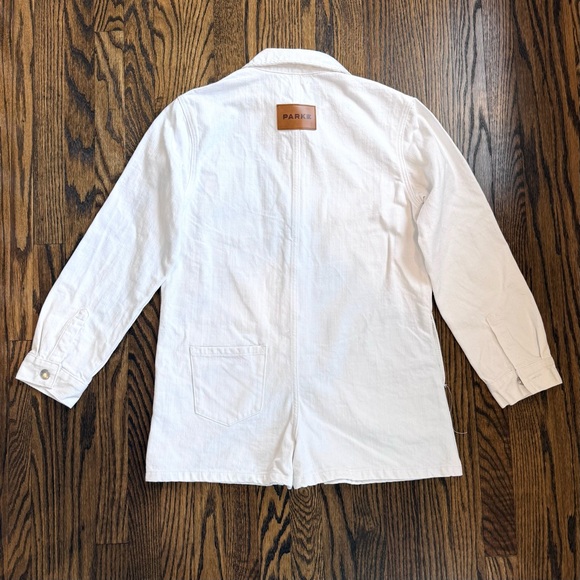 Parke Long Sleeve Denim Romper in White - Size XS - Picture 2 of 6